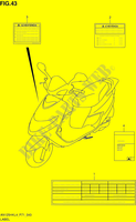 ETIKET voor Suzuki BURGMAN 125 2014