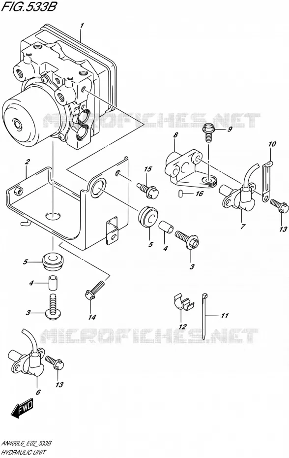 ABS (AN400AL6 E19) Suzuki SCOOTER 400 BURGMAN 2016  AN400A L6 (E19)