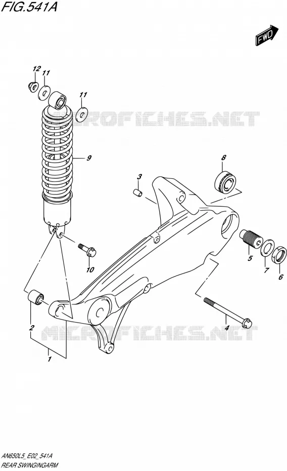 SWINGARM Suzuki SCOOTER 650 BURGMAN 2015  AN650Z L5 (E19)
