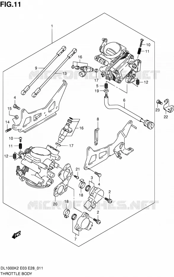 GASKLEPHUIS Suzuki MOTO 1000 V-STROM 2006  DL1000 K6 (E03,E28,E33)