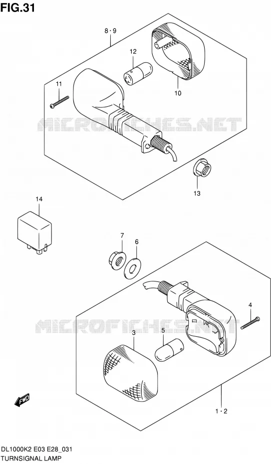 INDICATOREN (MODELE K2/K3) Suzuki MOTO 1000 V-STROM 2006  DL1000 K6 (E03,E28,E33)
