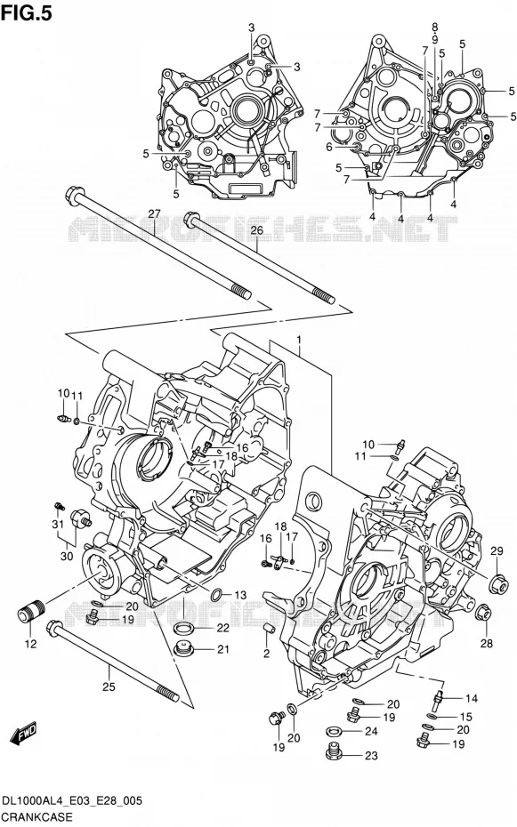 CASING Suzuki MOTO 1000 V-STROM 2014  DL1000A L4 (E03,E28,E33)