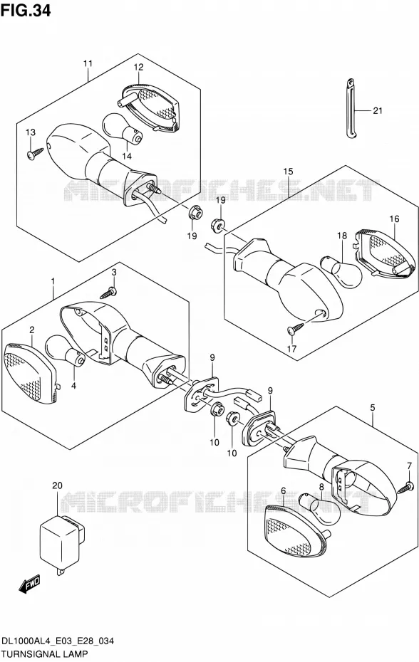 INDICATOREN Suzuki MOTO 1000 V-STROM 2014  DL1000A L4 (E03,E28,E33)