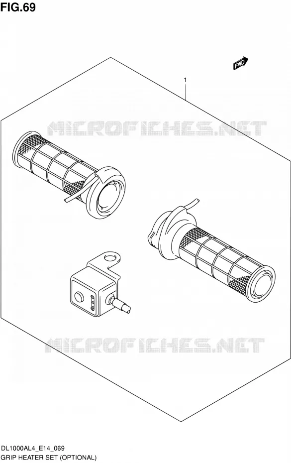GRIP HEATER SET (OPTIONAL) Suzuki MOTO 1000 V-STROM 2014  DL1000A L4 (E14)