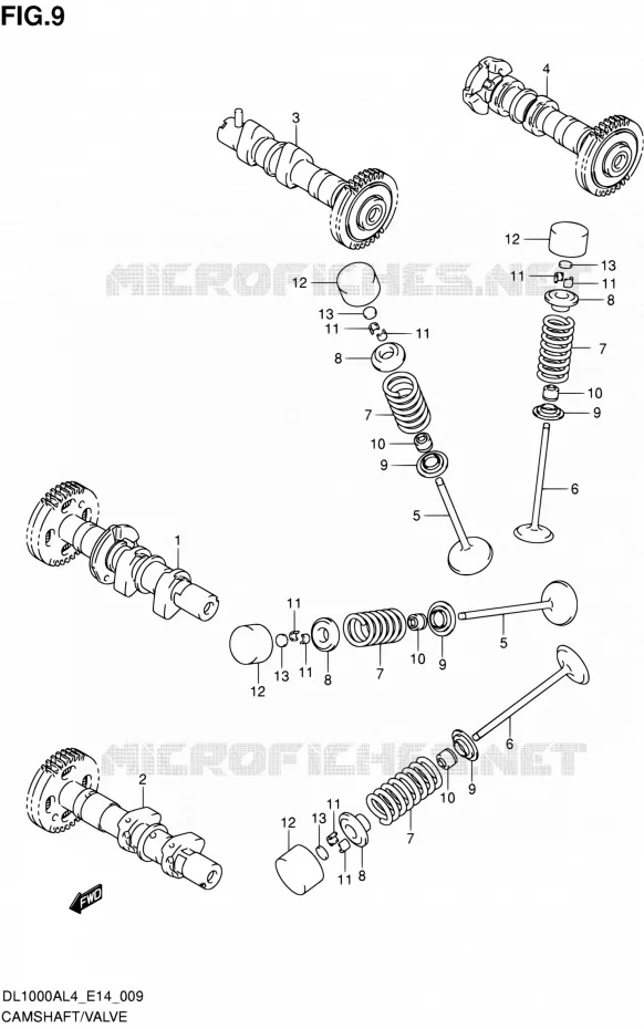 NOKKENAS - VALVES Suzuki MOTO 1000 V-STROM 2014  DL1000A L4 (E14)