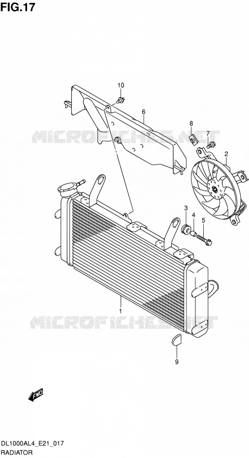 RADIATOR Suzuki MOTO 1000 V-STROM 2014  DL1000A L4 (E21)