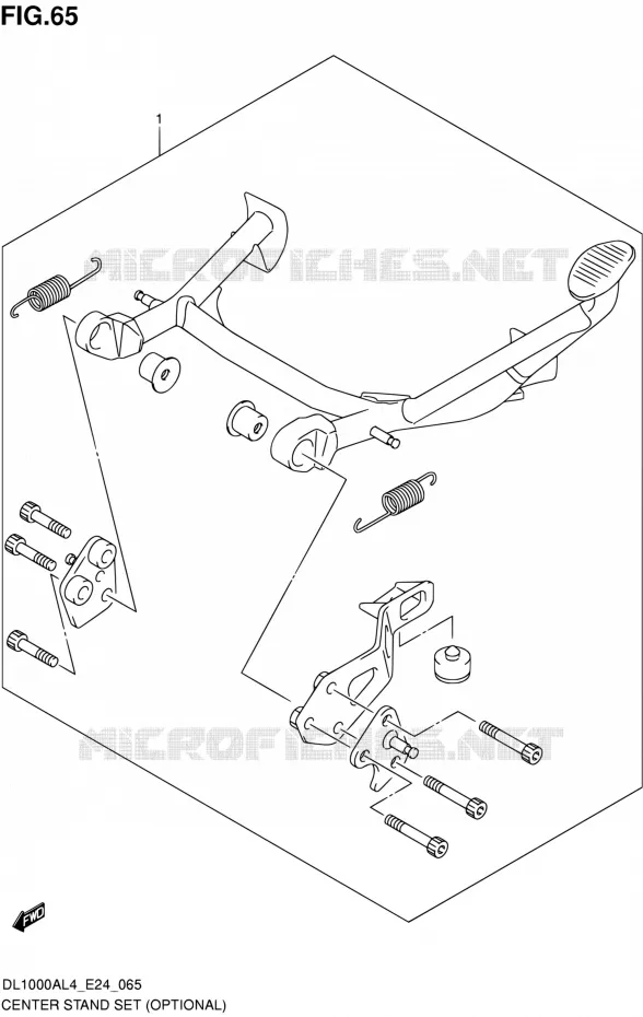 CENTER STAND SET (OPTIONAL) Suzuki MOTO 1000 V-STROM 2014  DL1000A L4 (E24)