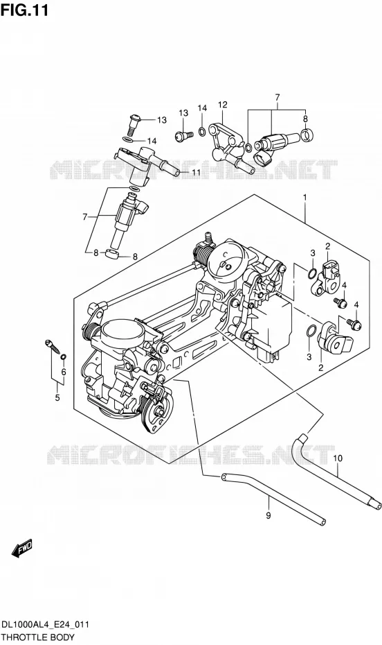 GASKLEPHUIS Suzuki MOTO 1000 V-STROM 2014  DL1000A L4 (E24)