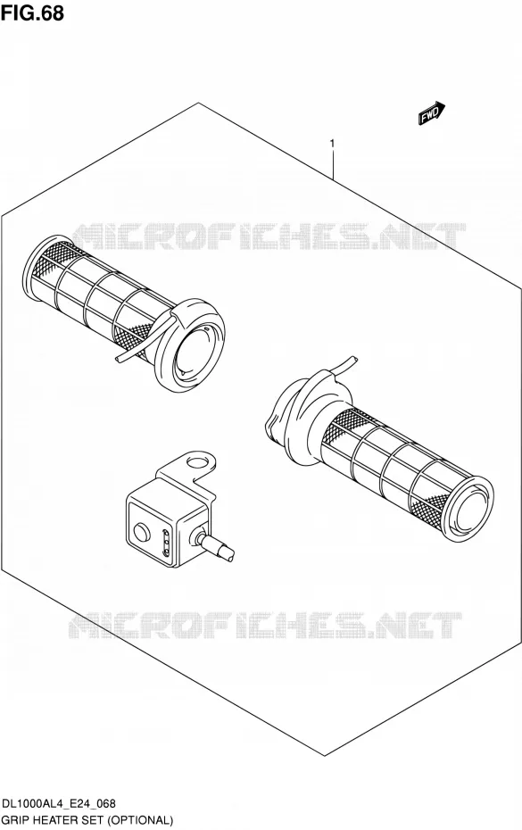 GRIP HEATER SET (OPTIONAL) Suzuki MOTO 1000 V-STROM 2014  DL1000A L4 (E24)