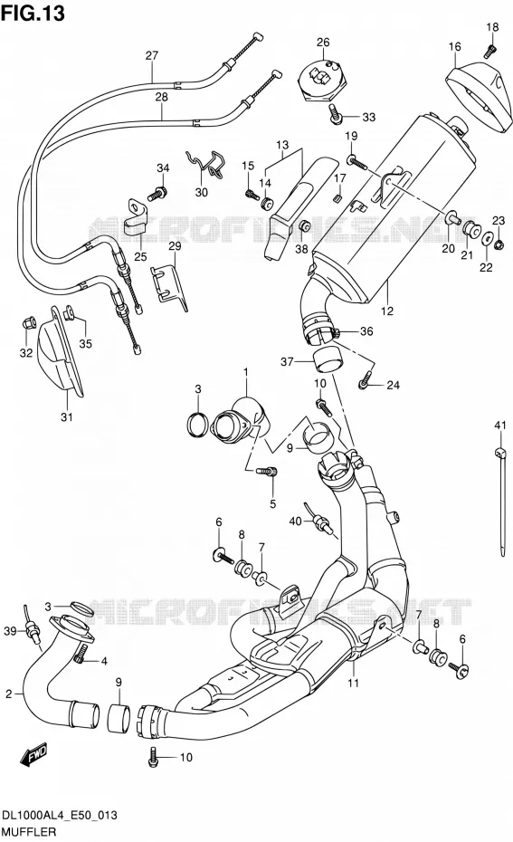 GELUIDDEMPER Suzuki MOTO 1000 V-STROM 2014  DL1000A L4 (E50)