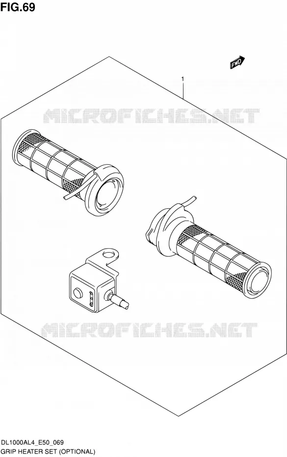 GRIP HEATER SET (OPTIONAL) Suzuki MOTO 1000 V-STROM 2014  DL1000A L4 (E50)