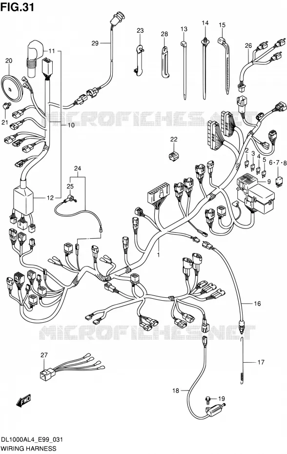 BEDRADING Suzuki MOTO 1000 V-STROM 2014  DL1000A L4 (E99)
