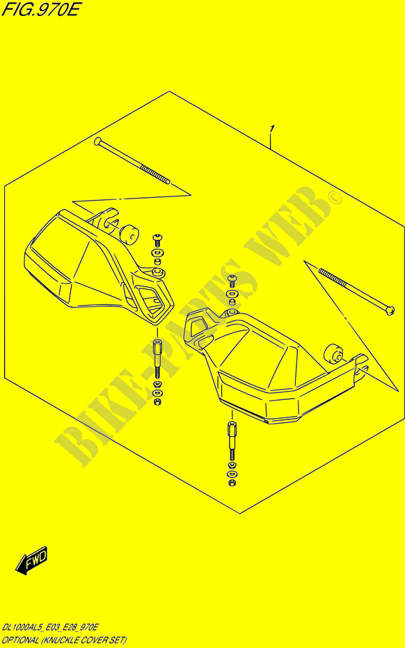 OPTIES (KNUCKLE COVER SET) voor Suzuki V-STROM 1000 2015
