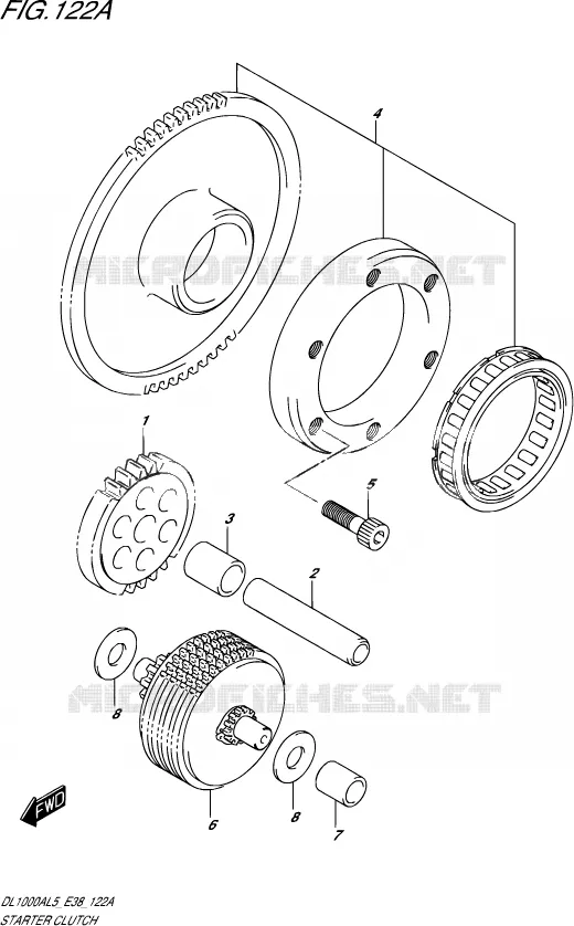 STARTMOTOR CLUTCH Suzuki MOTO 1000 V-STROM 2015  DL1000A L5 (E38)