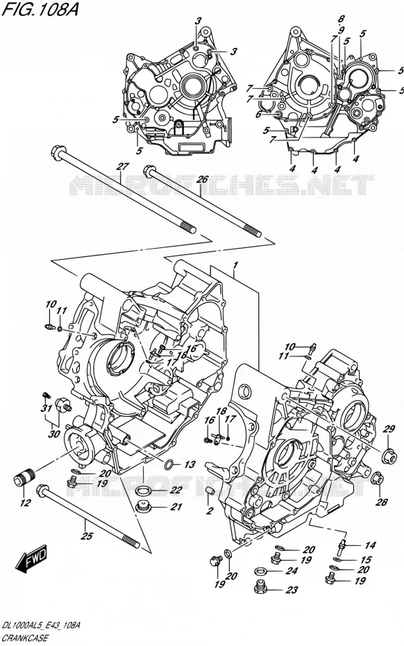 CASING Suzuki MOTO 1000 V-STROM 2015  DL1000A L5 (E43)