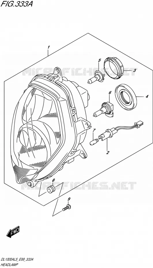 KOPLAMP Suzuki MOTO 1000 V-STROM 2015  DL1000A L5 (E99)