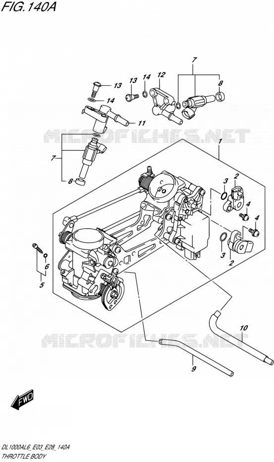 GASKLEPHUIS (DL1000AL6 E03) Suzuki MOTO 1000 V-STROM 2016  DL1000A L6 (E03,E28,E33)