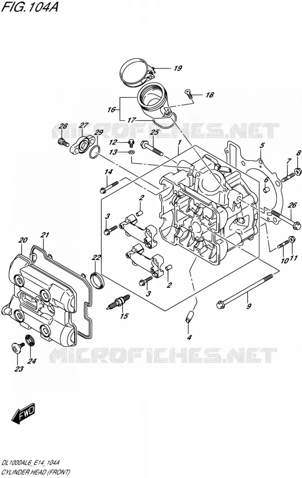 CILINDERKOP (AVT) Suzuki MOTO 1000 V-STROM 2016  DL1000A L6 (E14)