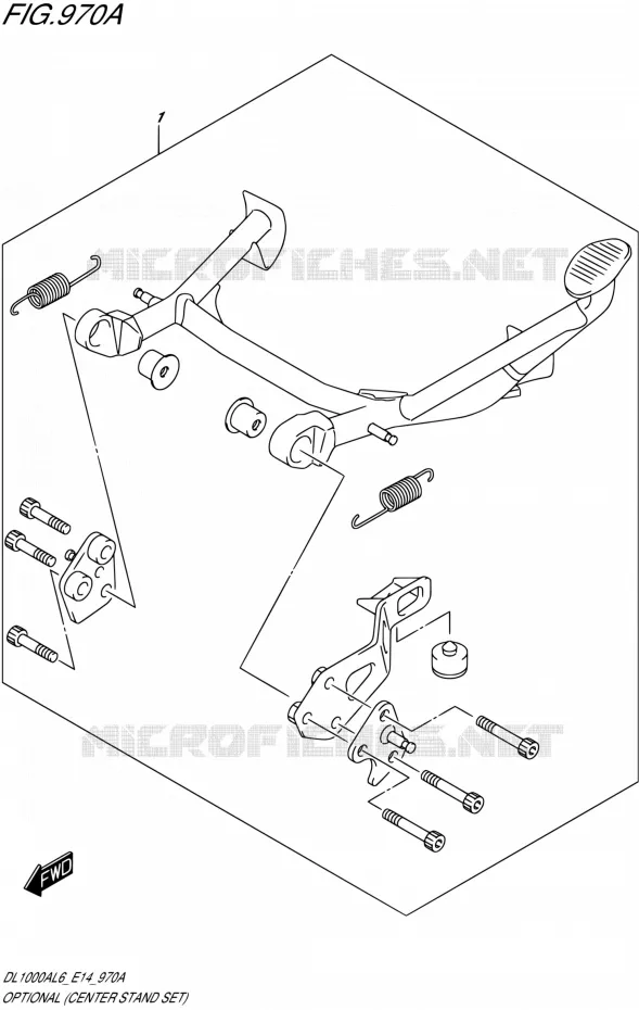 OPTIES (CENTER STAND SET) Suzuki MOTO 1000 V-STROM 2016  DL1000A L6 (E14)
