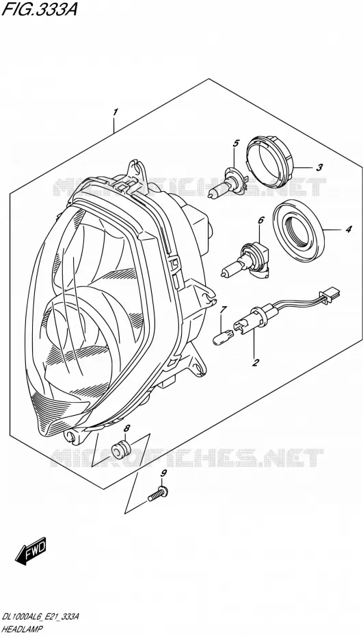 KOPLAMP Suzuki MOTO 1000 V-STROM 2016  DL1000A L6 (E21)