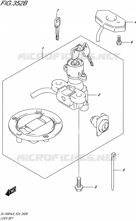 LOCK SET Suzuki MOTO 1000 V-STROM 2016  DL1000A L6 (E24)