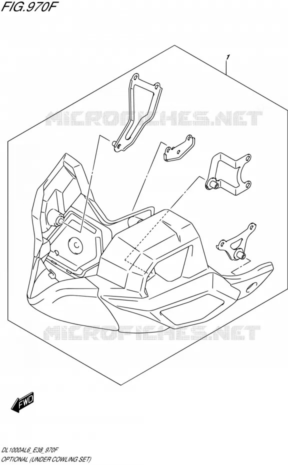 OPTIES (UNDER COWLING SET) Suzuki MOTO 1000 V-STROM 2016  DL1000A L6 (E38)