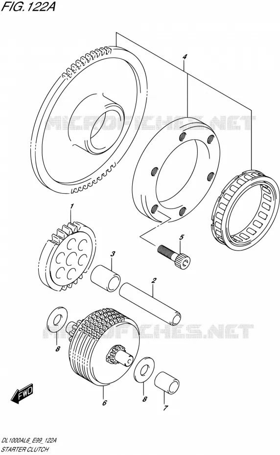 STARTMOTOR CLUTCH Suzuki MOTO 1000 V-STROM 2016  DL1000A L6 (E99)