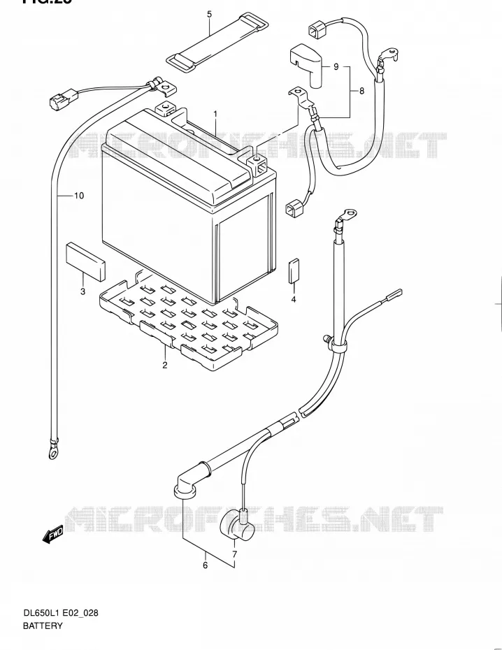 ACCU (DL650L1 E19) Suzuki MOTO 650 V-STROM 2011  DL650A L1 (E02,E19,E24)