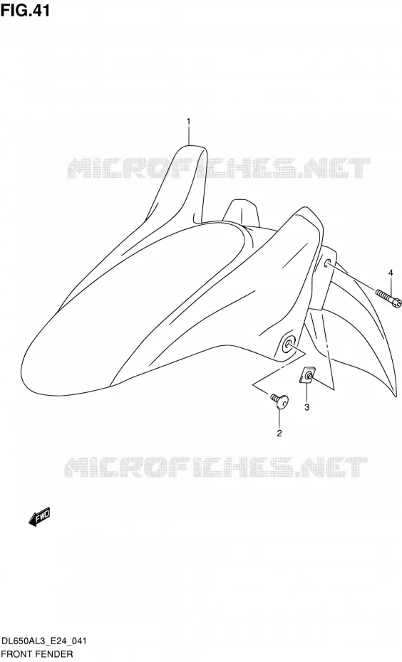 FRONT FENDER Suzuki MOTO 650 V-STROM 2013  DL650A L3 (E24)