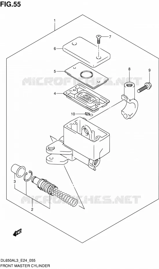 FRONT HOOFDREMCILINDER Suzuki MOTO 650 V-STROM 2013  DL650A L3 (E24)