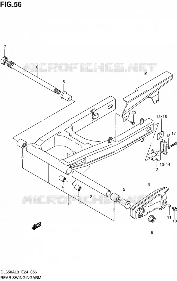 SWINGARM Suzuki MOTO 650 V-STROM 2013  DL650A L3 (E24)