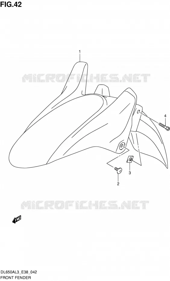 FRONT FENDER Suzuki MOTO 650 V-STROM 2013  DL650A L3 (E38)