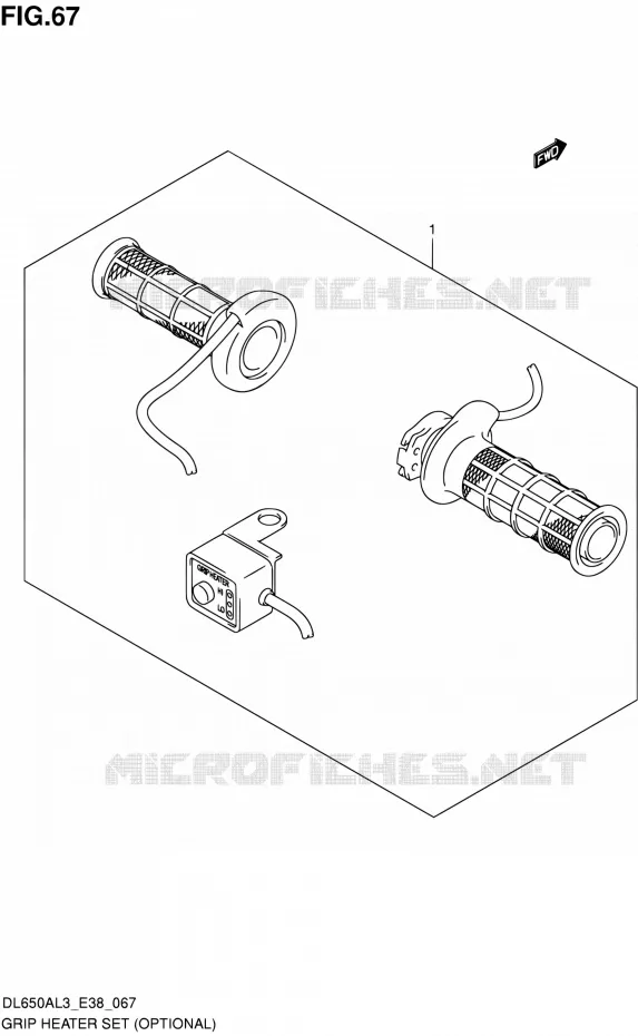 GRIP HEATER SET (OPTIONAL) Suzuki MOTO 650 V-STROM 2013  DL650A L3 (E38)