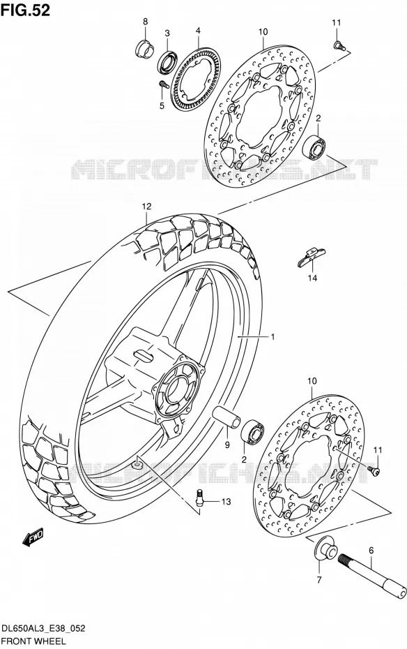 VOORWIEL Suzuki MOTO 650 V-STROM 2013  DL650A L3 (E38)