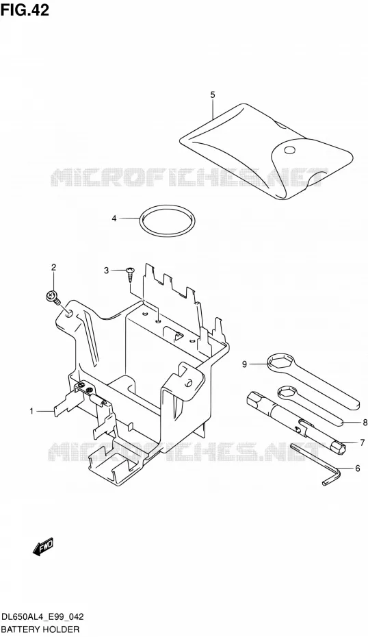 ACCU BOX - TOOLS Suzuki MOTO 650 V-STROM 2014  DL650A L4 (E99)