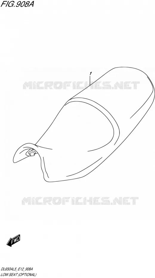 LAGE SEAT (OPTIONAL) Suzuki MOTO 650 V-STROM 2015  DL650A L5 (E12)