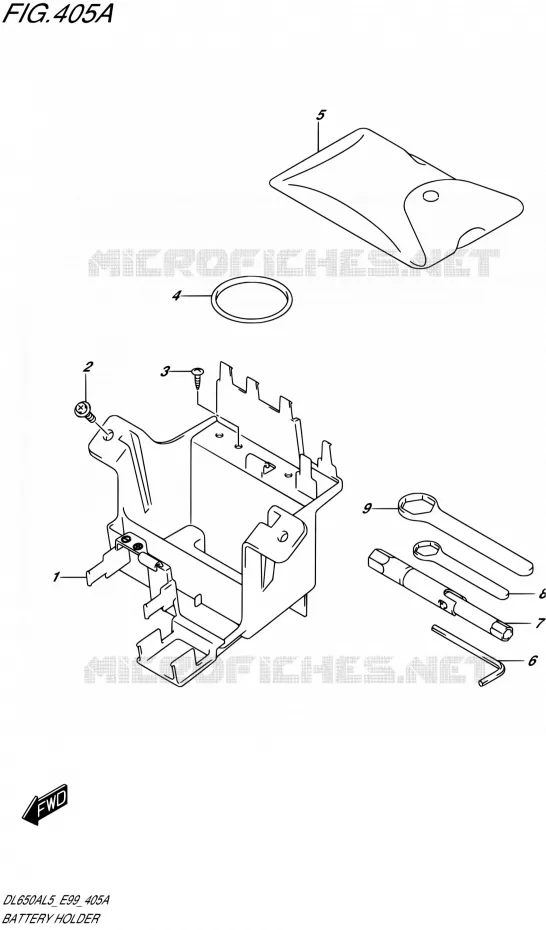 ACCU BOX - TOOLS Suzuki MOTO 650 V-STROM 2015  DL650A L5 (E99)