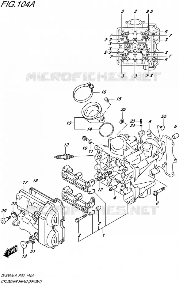 CILINDERKOP (AVT) Suzuki MOTO 650 V-STROM 2015  DL650A L5 (E99)
