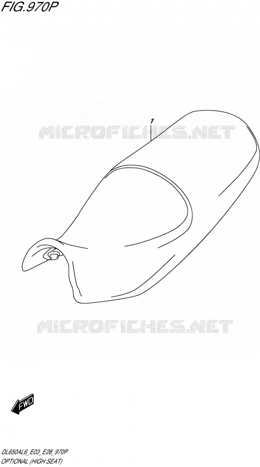 OPTIES (HIGH SEAT) (DL650XAL6 E03) Suzuki MOTO 650 V-STROM 2016  DL650A L6 (E03,E28)