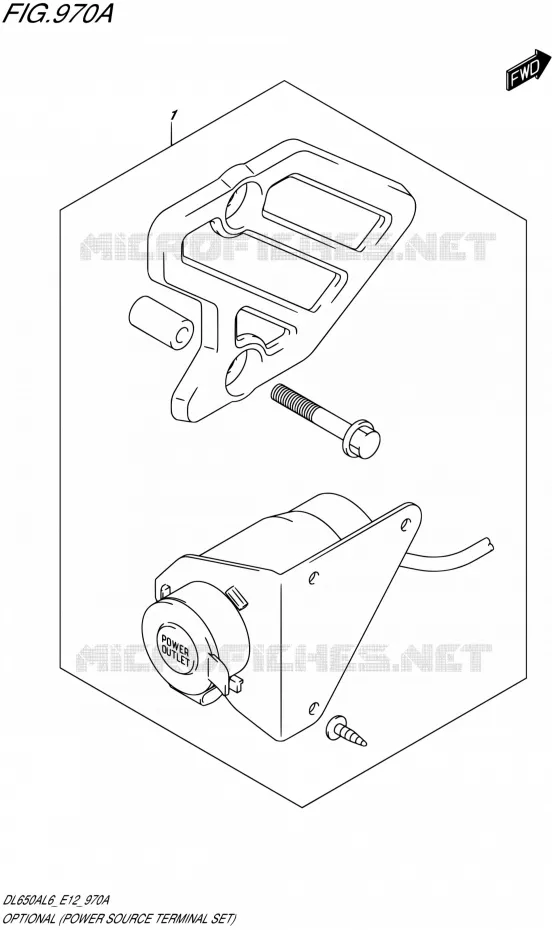 OPTIES (POWER SOURCE TERMINAL SET) Suzuki MOTO 650 V-STROM 2016  DL650A L6 (E12)