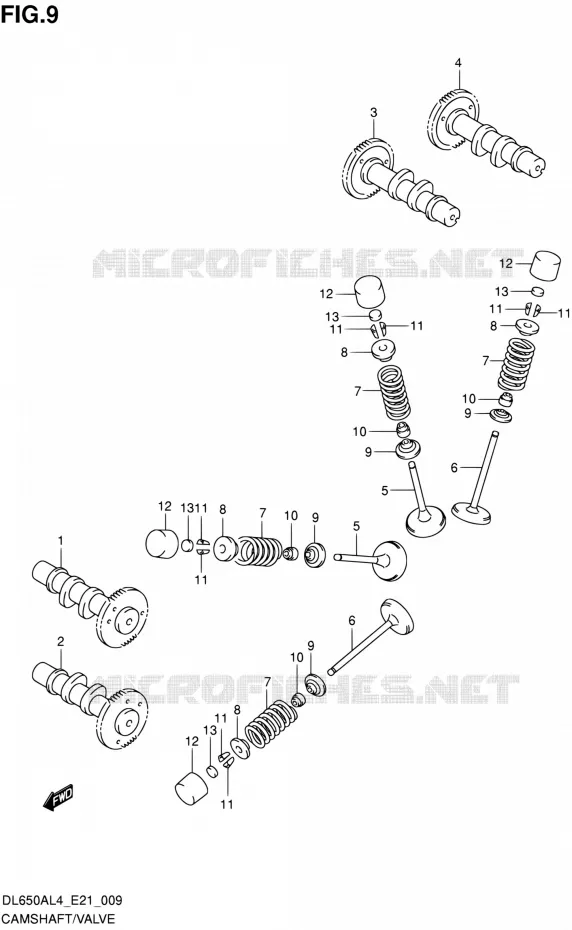 NOKKENAS - VALVES Suzuki MOTO 650 V-STROM 2014  DL650AUE L4 (E21)