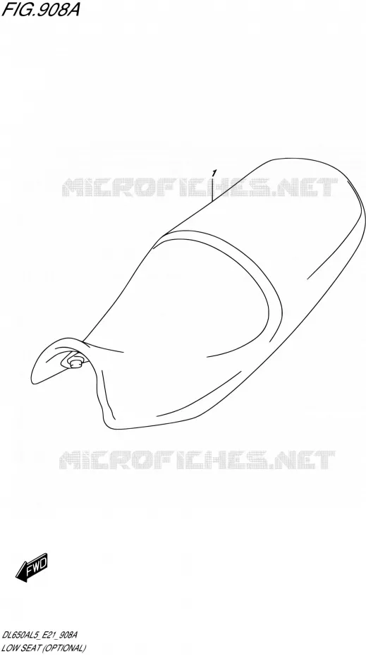 LAGE SEAT (OPTIONAL) Suzuki MOTO 650 V-STROM 2015  DL650AUE L5 (E21)