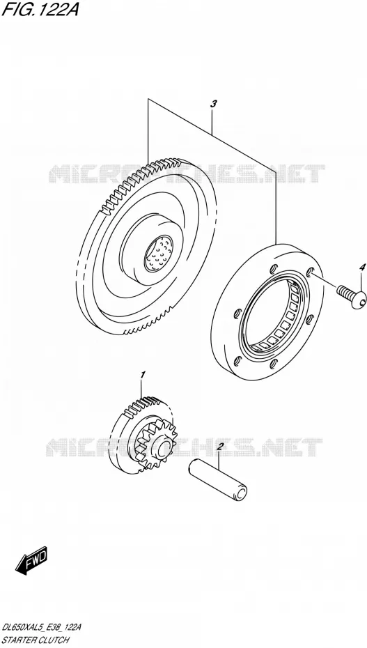 STARTMOTOR CLUTCH Suzuki MOTO 650 V-STROM 2015  DL650XA L5 (E38)