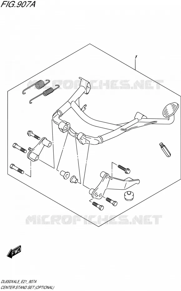 CENTER STAND SET (OPTIONAL) Suzuki MOTO 650 V-STROM 2015  DL650XAUE L5 (E21)
