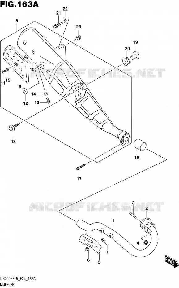 GELUIDDEMPER Suzuki MOTO 200 DR 2015  DR200SE L5 (E24)