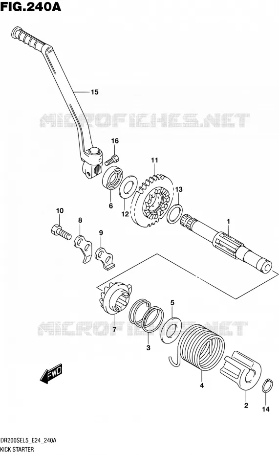 KICKSTARTER Suzuki MOTO 200 DR 2015  DR200SE L5 (E24)