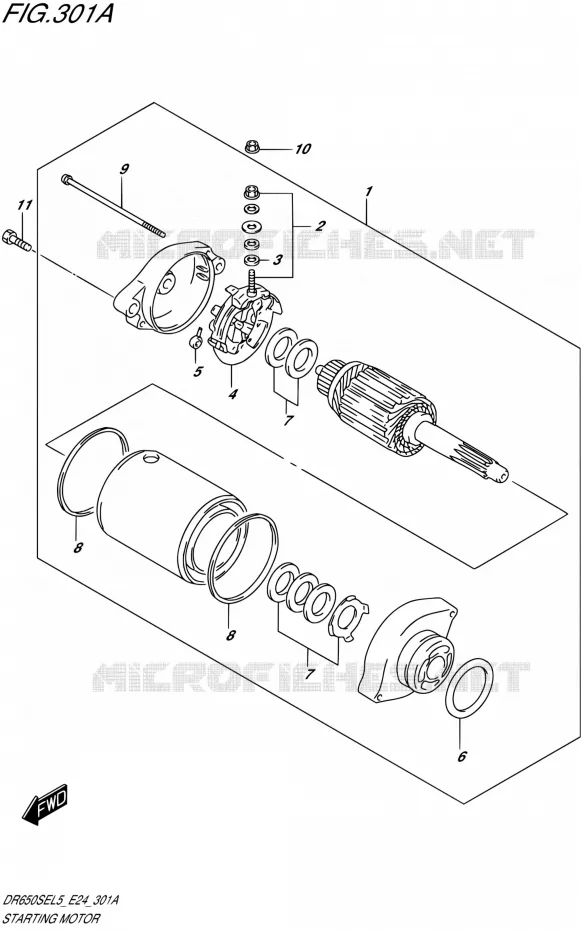 STARTMOTOR Suzuki MOTO 650 DR 2015  DR650SE L5 (E24)
