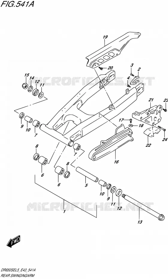 SWINGARM Suzuki MOTO 650 DR 2015  DR650SE L5 (E43)