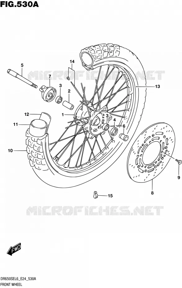 VOORWIEL Suzuki MOTO 650 DR 2016  DR650SE L6 (E24)