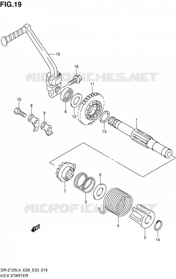 KICKSTARTER Suzuki MOTO 125 DR-Z 2014  DR-Z125 L4